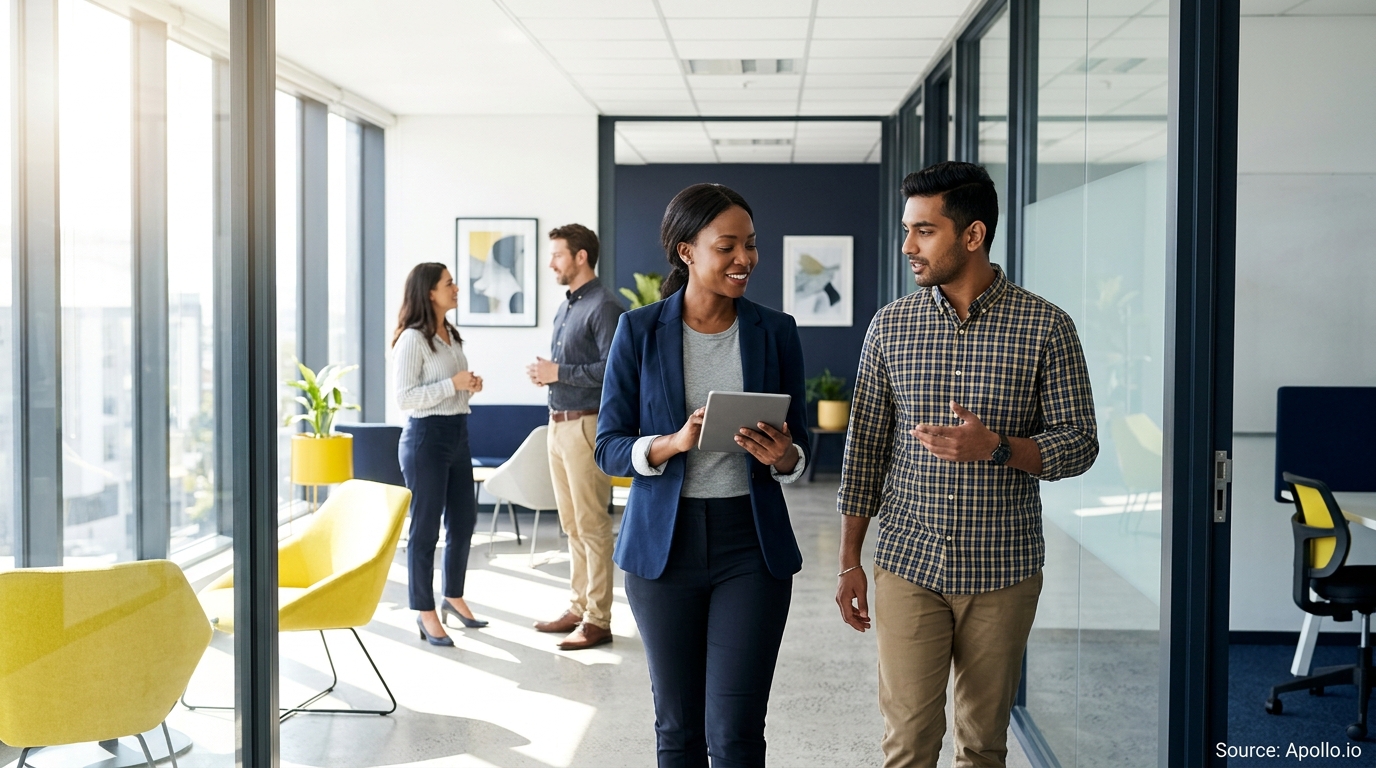 Professional in a modern business setting in a modern workplace