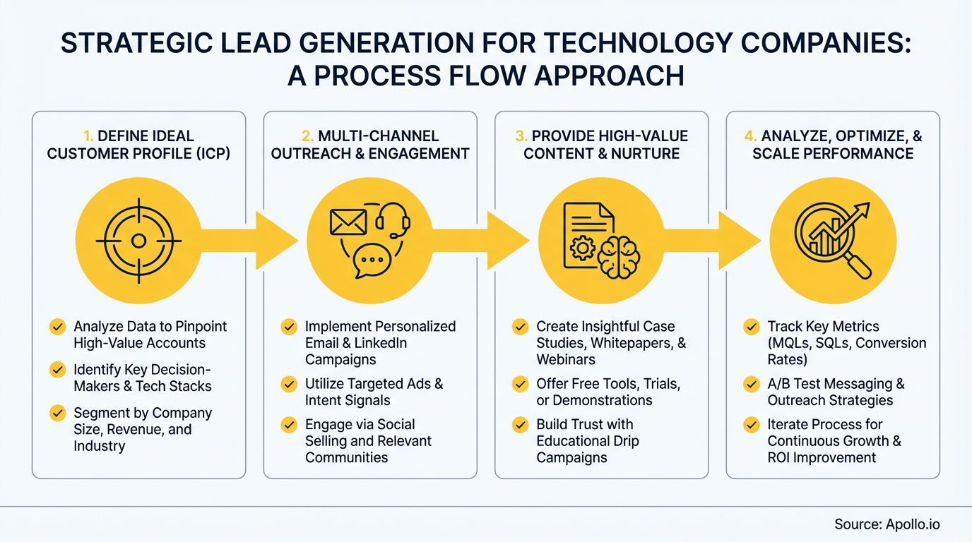 best lead generation for technology companies? infographic — key steps and actionable takeaways
