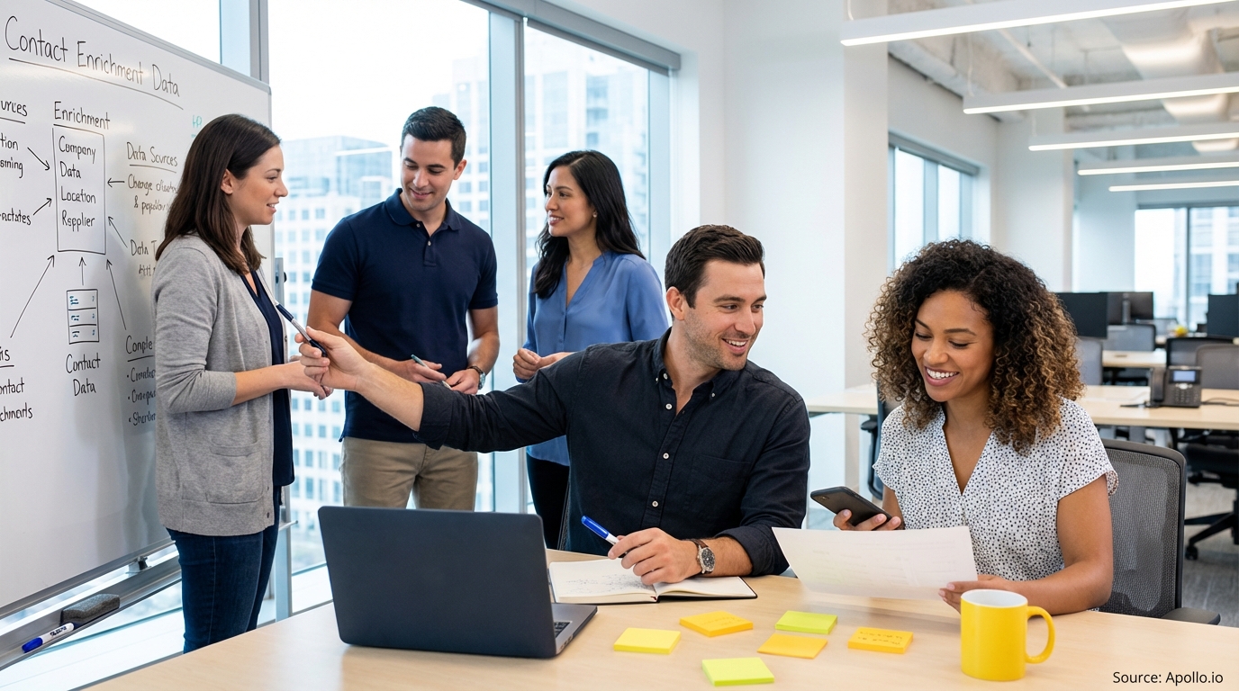 Professional researching leads on laptop at a clean desk analyzing performance data