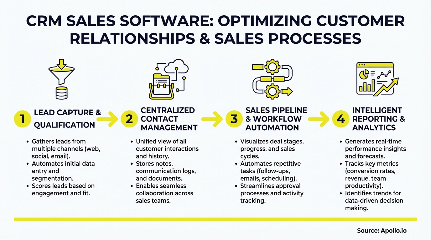 Infographic summarizing key sales strategy with actionable steps