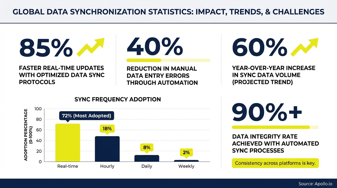 Infographic displaying key industry statistics with charts and trend data