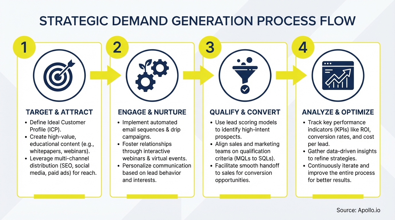 Infographic summarizing key business best practices with actionable steps