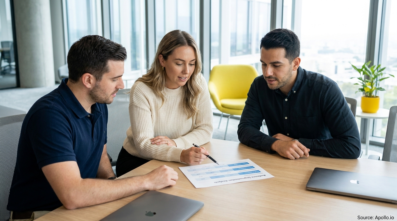 Three colleagues discuss