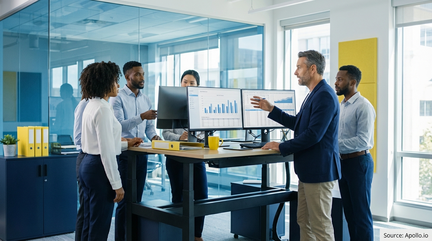 Professional sales team working on inside sales manager salary