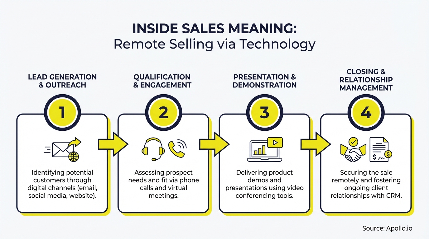 Infographic summarizing key sales strategy with actionable steps
