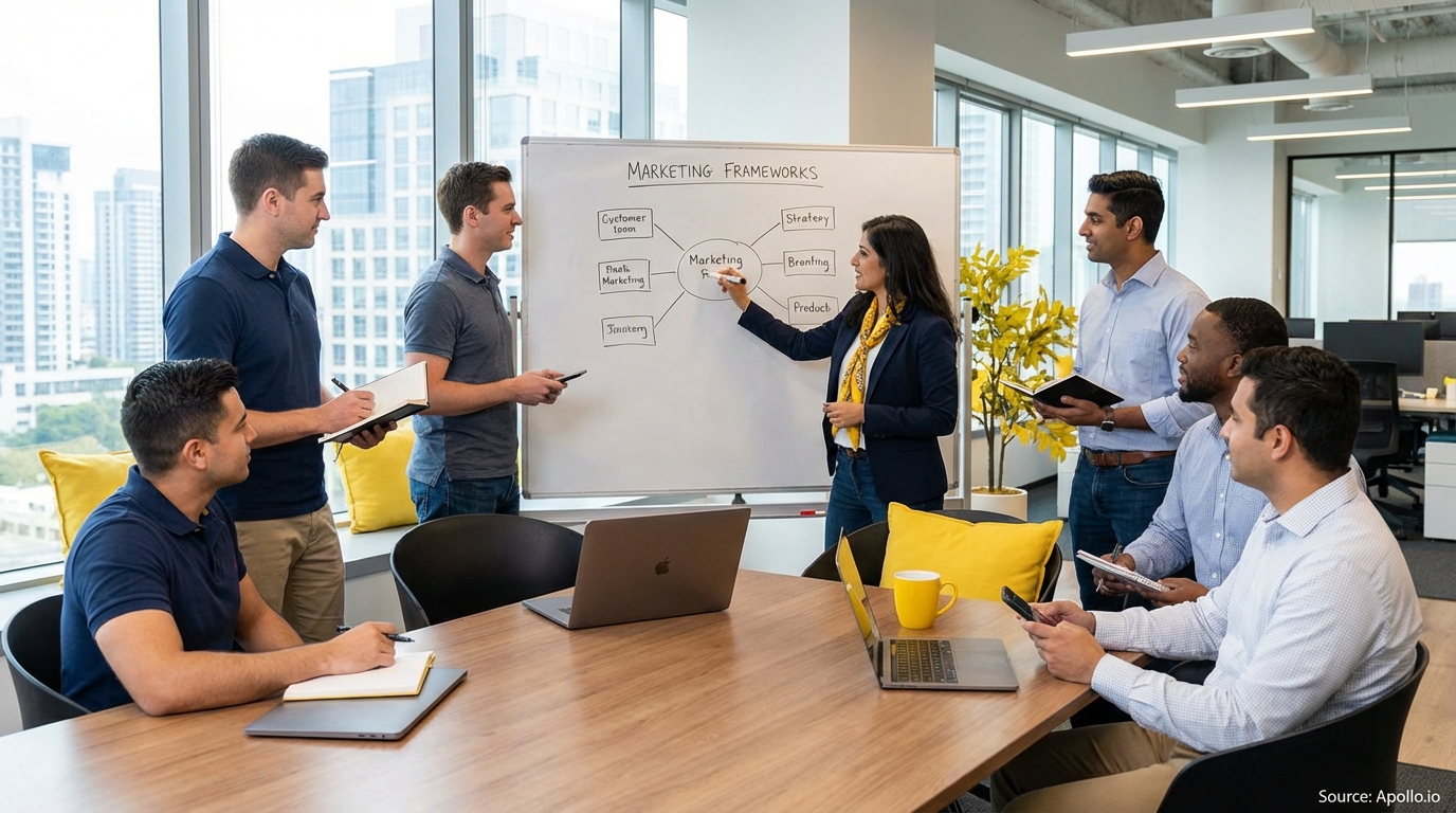 Professional working in a modern corporate office space in a modern workplace