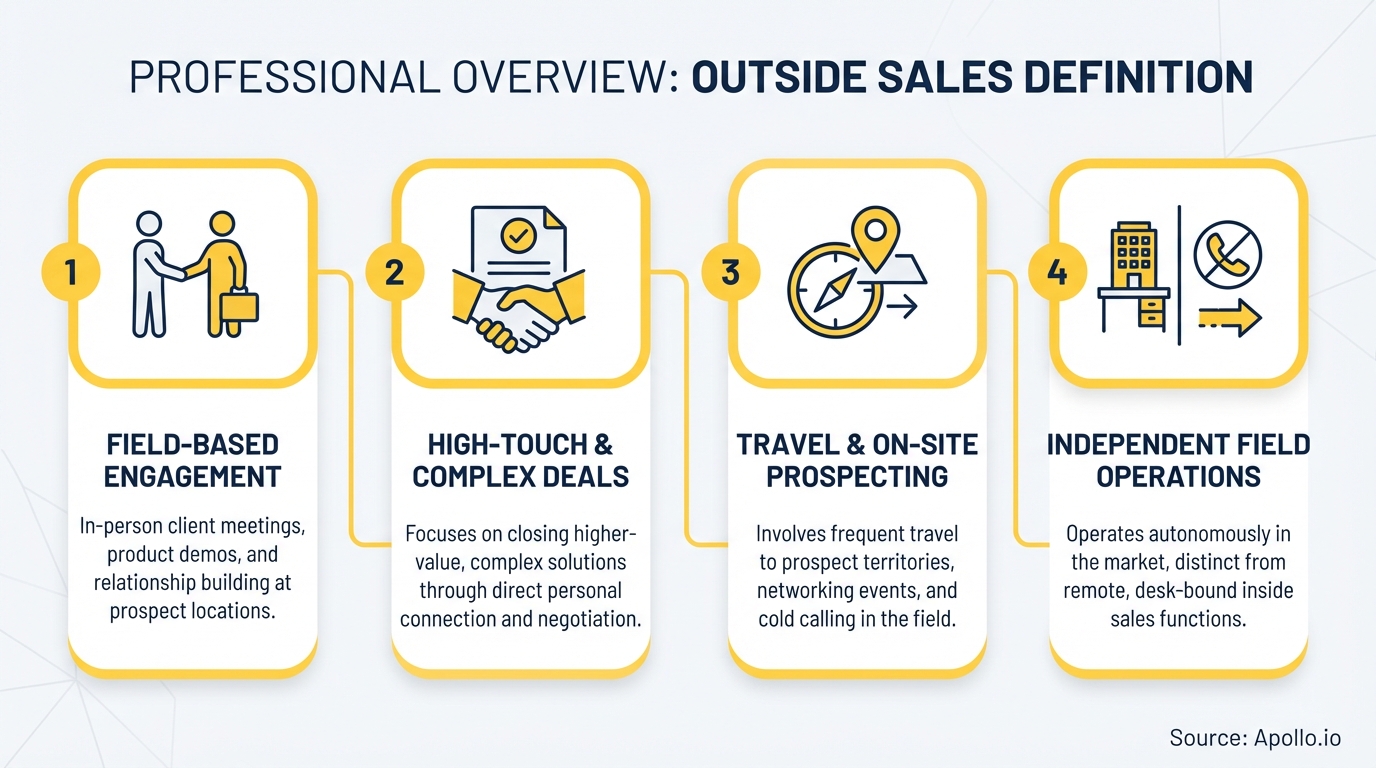 Infographic summarizing key sales strategy with actionable steps