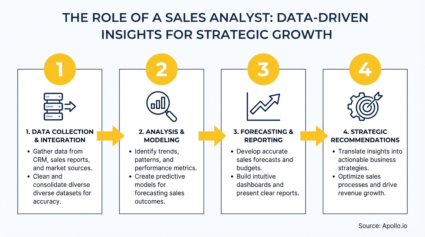 sales analyst - key insights and best practices infographic