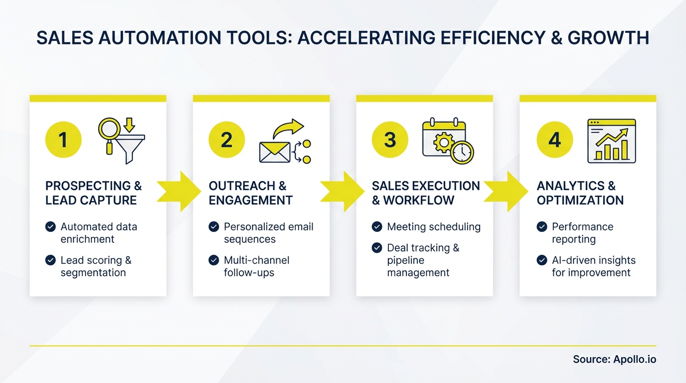 Infographic summarizing key sales strategy with actionable steps