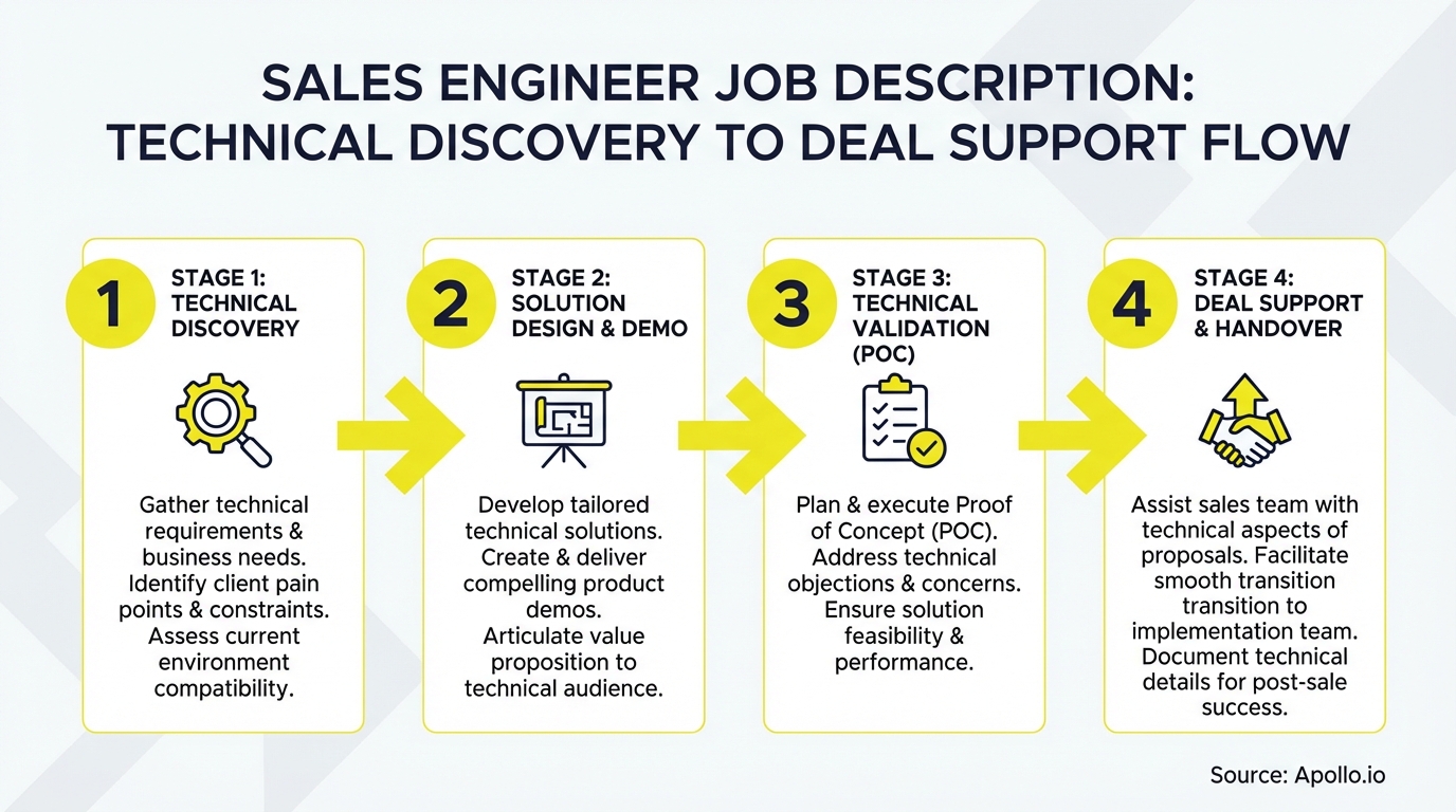 Infographic summarizing key sales strategy with actionable steps