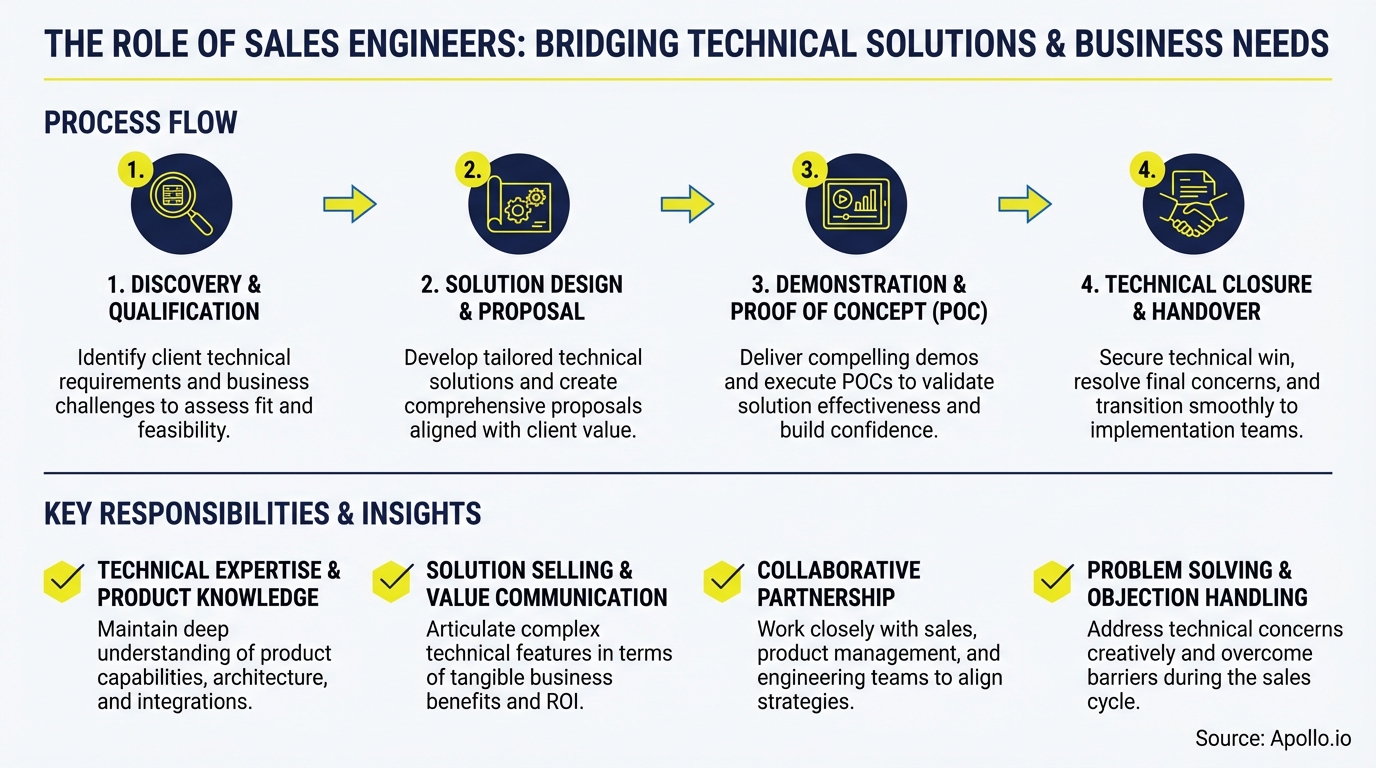 Infographic summarizing key sales strategy with actionable steps