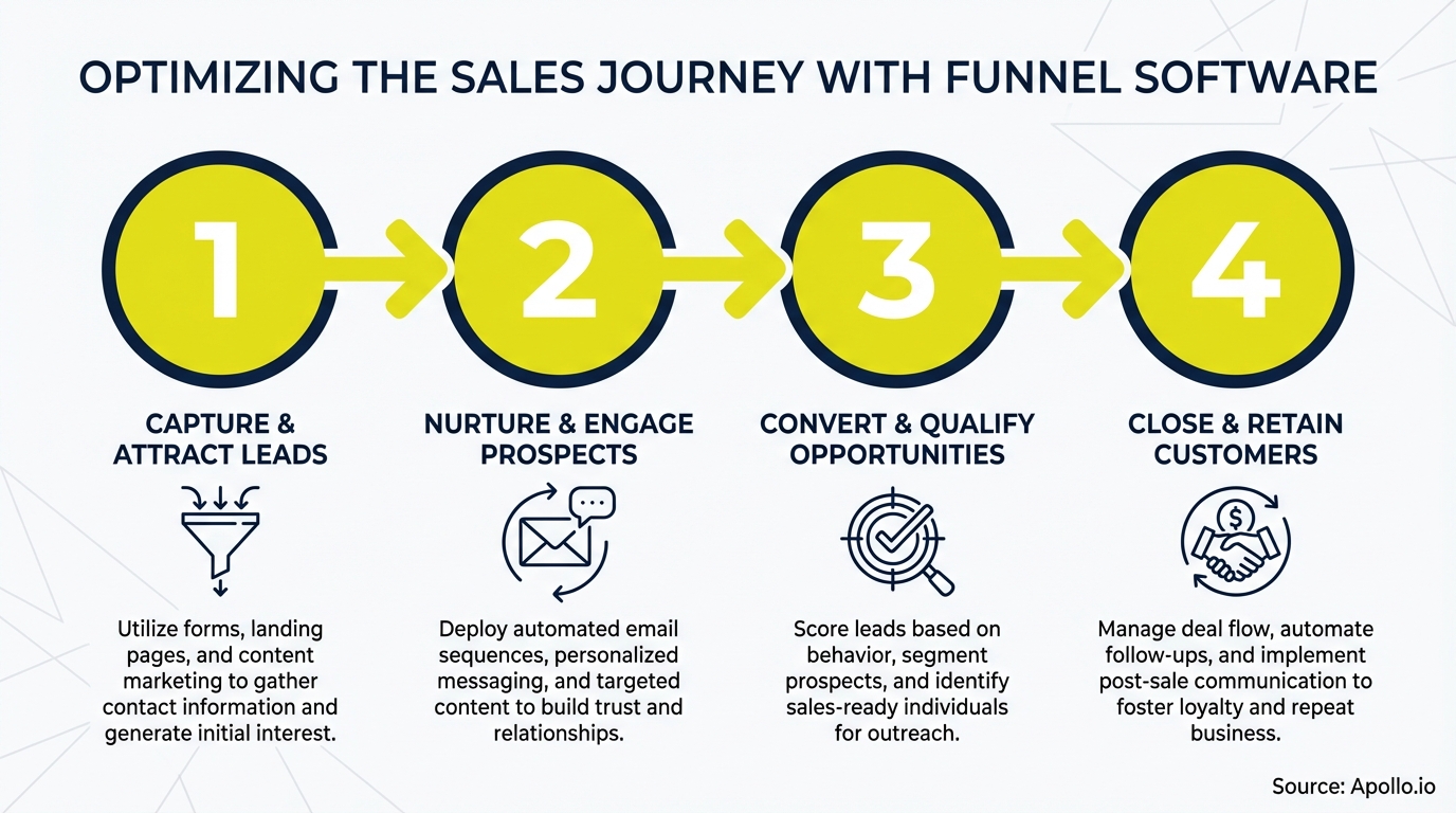 Infographic summarizing key sales strategy with actionable steps