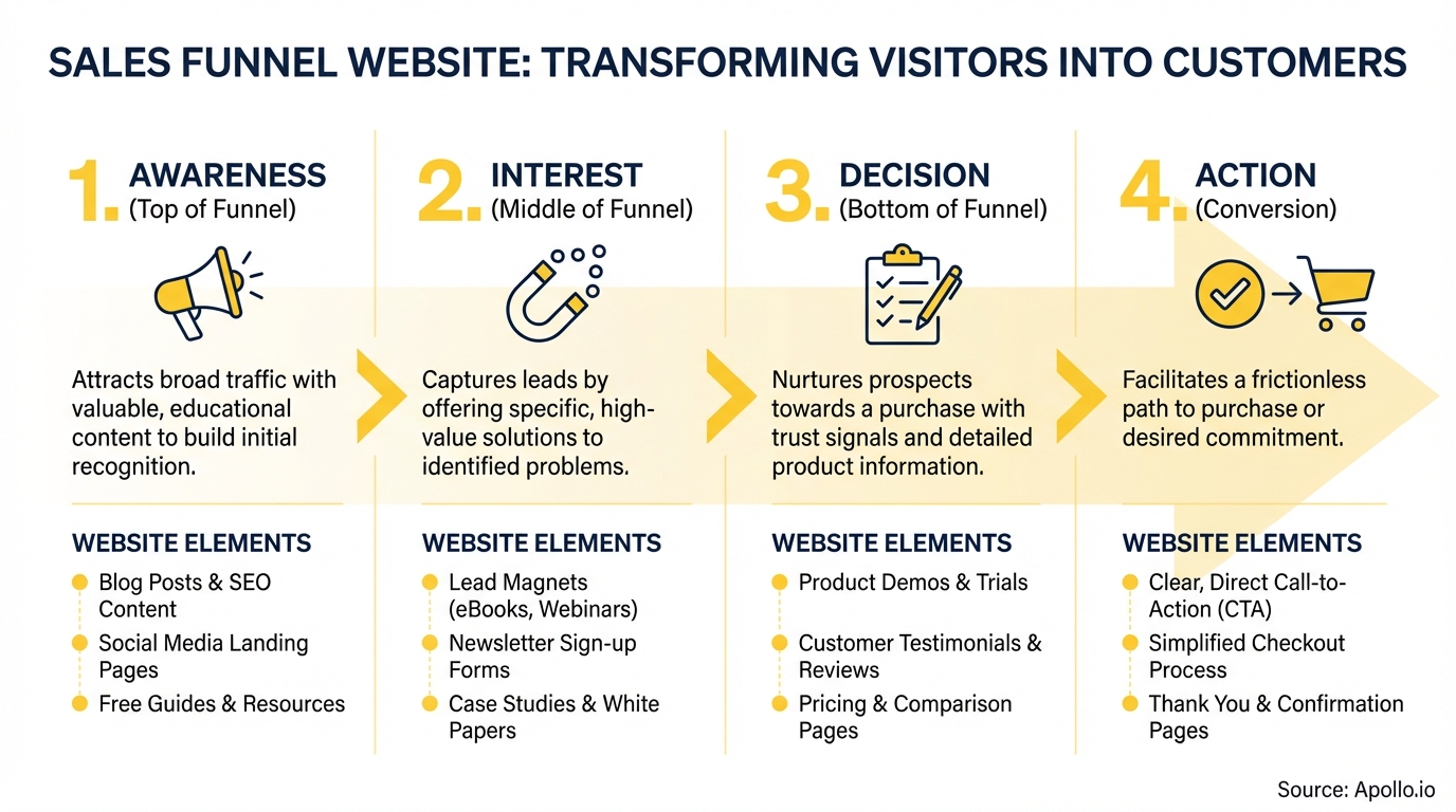 Infographic summarizing key sales strategy with actionable steps