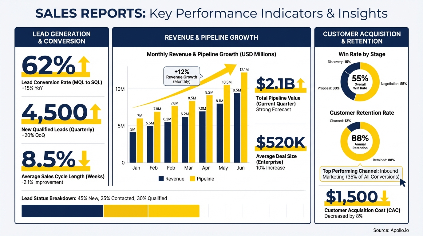 Infographic displaying key industry statistics with charts and trend data