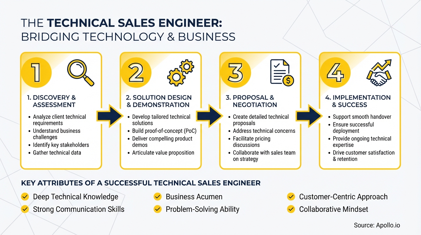 Infographic summarizing key sales strategy with actionable steps