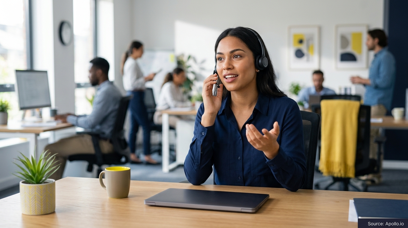 Professional in a modern business setting planning outreach campaigns