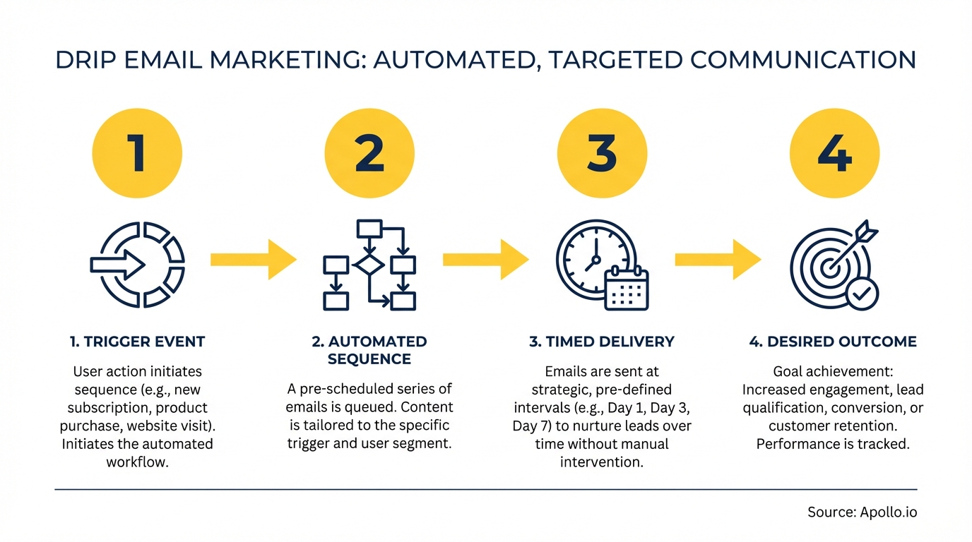Infographic summarizing key prospecting workflow with actionable steps