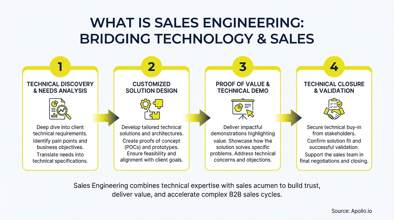 Infographic summarizing key sales strategy with actionable steps